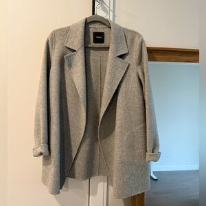 Theory Women's Light Gray Wool & Cashmere Blend Blazer / Coat